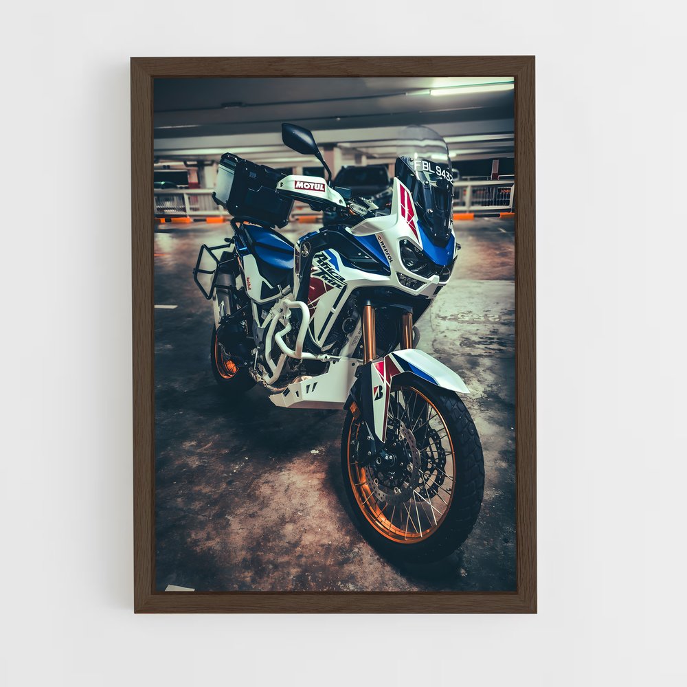 Poster Aventure en Bleu – affiche Honda Moto (vue 5)